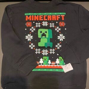 Minecraft Black Holiday Sweater size 4T